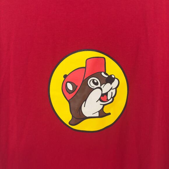Buc-ee’s Red Unisex Short-Sleeve T-Shirt Size XL Beaver Logo Casual Vacation - Picture 5 of 7